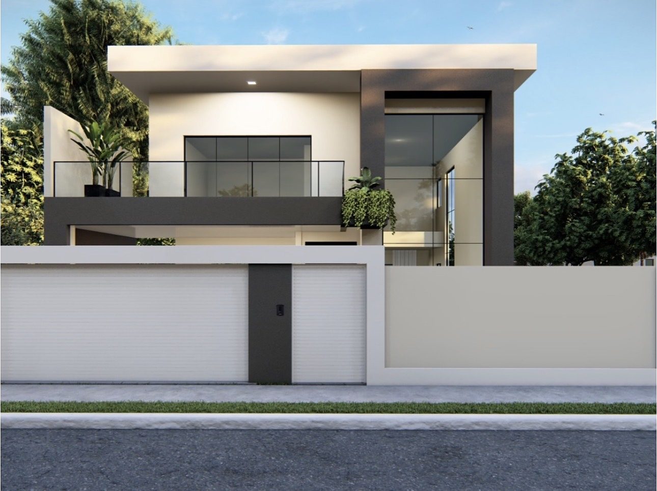 Fachada da casa alto padrão em Interlagos