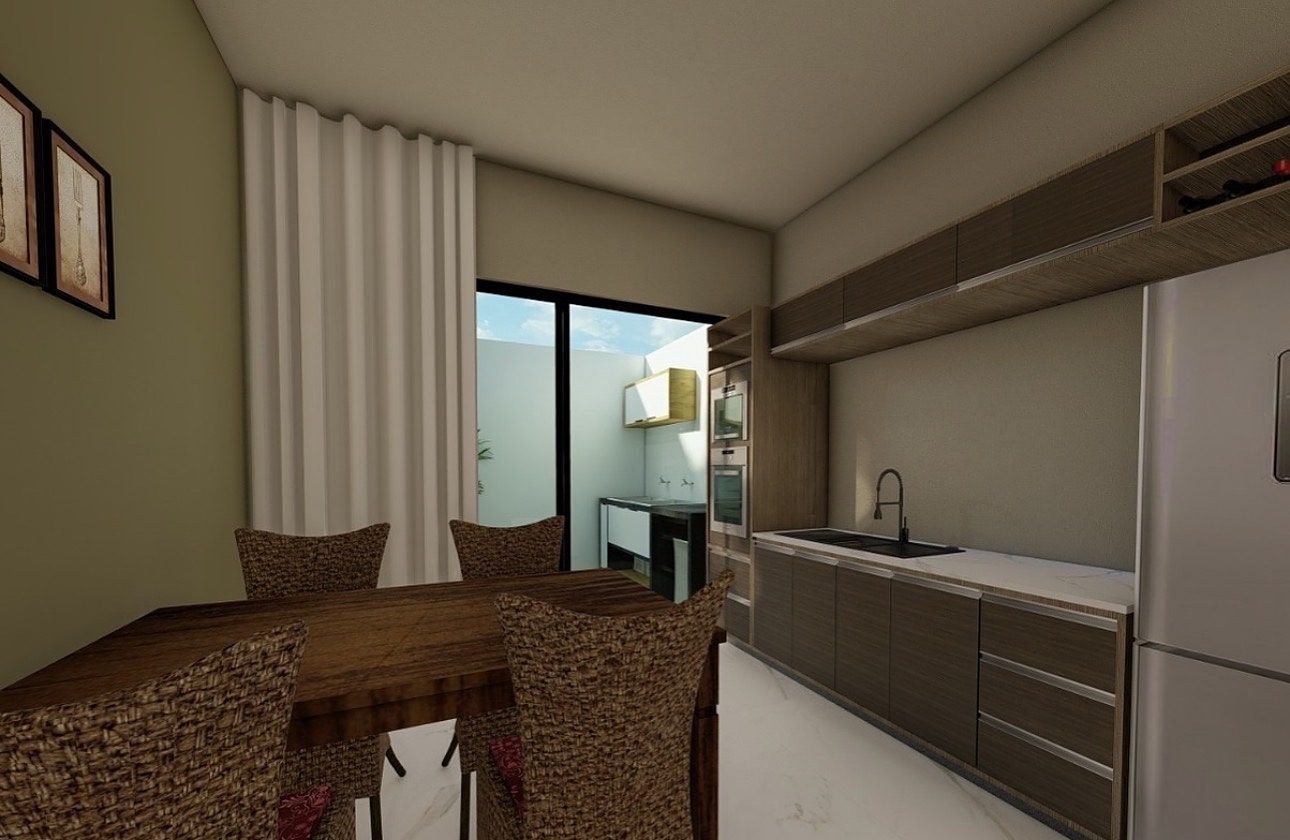 Cozinha e sala de jantar